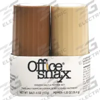 OFFICE SNAX Salt and Pepper Shakers: Pepper/Salt, 1.5 oz_4 oz Item Size, Shaker, 12 Pack Count (MPN OFX00057)