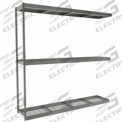 TENNSCO Boltless Shelving: Add-On, Heavy-Duty, 84 in x 18 in, 84 in Overall Ht - Heavy-Duty Wire Decking Boltless Shelving