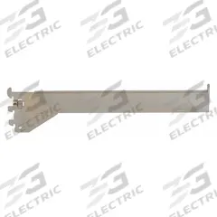 ECONOCO Straight Arm: Single, 1 in Slot Spacing, 1/2 in Slot Lg, 1/4 in x 12 in x 1 in, Chrome (MPN RDW/12). Key specifications — Product Type: Rectangular Faceout; Color: Silver; For Display Type: Single Slotted Standards; Material: Steel; Duty Rating: Heavy Duty; Brand: ECONOCO; Finish: Chrome; Mounting Type: Hanging.