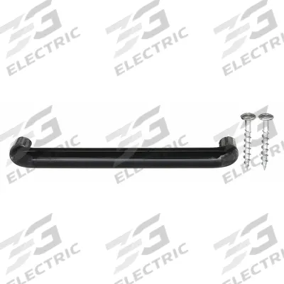 MONROE PMP Pull Handle: Threaded Holes, Plastic, Black, #8 Screw Size, 0.39 in - Standard Pull Handles
