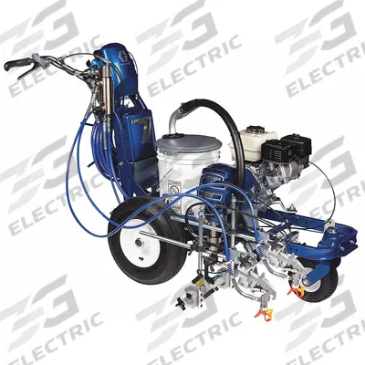 GRACO Striping Machine: Gas, Paints, 4 hp Horsepower, 2 in Line Wd - Min, 12 in Line Wd - Max - Gas-Powered Airless Line Stripers