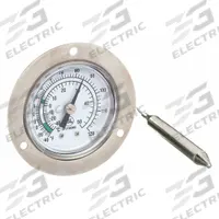APPROVED VENDOR Analog Panel Mount Thermometer: -40°F to 120°F /-40°C to 50°C, ±2% Accuracy (MPN 1EPE4). Key specifications — attr1275163: APPROVED VENDOR; attr1275148: ±2 %.