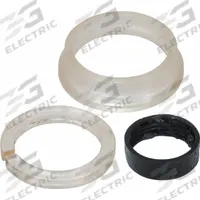 CHICAGO FAUCETS Spout Packing Assembly: Spout Ring, Plastic/Rubber, Black/White, 11/16 in Overall Ht (MPN WWG1-104KJKABNF). Key specifications — Product Type: Spout Ring; Body Material: Plastic; Color/Finish: Black/White; Brand: CHICAGO FAUCETS.