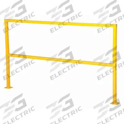 VESTIL Safety Handrail: Toe Board Not Included, 4 in x 4 in, Bolt-On Rail Mounting - Handrail Lengths