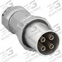 HUBBELL Pin and Sleeve Plug: Gray, 250V DC/600V AC, Three Phase, 200 A, 4 Pole, 4 Wire (MPN VP204513). Key specifications — Brand: HUBBELL.