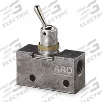 ARO Manual Air Control Valve: 200, Three-Way / Two-Position, Toggle, Gray, 7.5 scfm Flow Rate - Max (MPN 223-C). Key specifications — attr1092903: Gray; attr1086905: Manual Return; attr1086907: 200; attr1086914: Normally Open/Normally Closed; attr1086904: Manual Air Control Valve; attr1086871: 223-C.