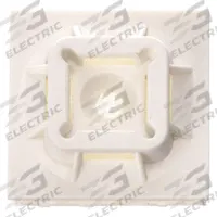 PANDUIT Cable Tie Mounting Base: 0.25 in Slot Wd, 0.06 in Slot Ht, White, 1 in Wd, 100 PK (MPN SGABM25-A-C). Key specifications — For Use With: Miniature, Intermediate and Standard Cable Ties; Size: 1 in L x 1 in W x 0.24 in H; Color: White; Brand: PANDUIT.