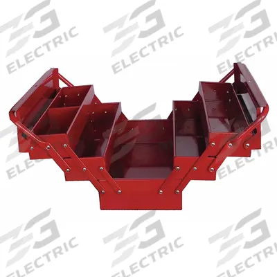 WESTWARD Tool Box: 17 in W 8 in D 8 1/4 in H, Steel, Red, Padlock - Steel Tool Boxes