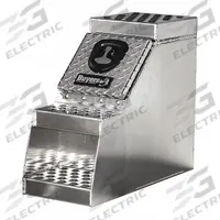 BUYERS PRODUCTS Step Truck Box: Aluminum, Silver, 28 in Overall Dp, 24 in Overall Ht, Diamond Plate (MPN 1705182). Key specifications — Truck Box Type: Step Truck Box; Lock Type: Keyed; Brand: BUYERS PRODUCTS; Color: Silver; Latch Type: T-Handle Compression.