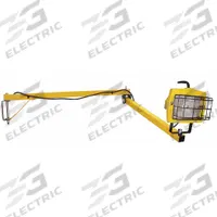 APPROVED VENDOR Dock Light: Halogen, 60 in Arm Reach, Articulating, 8,500 lm Max Brightness, 500 W (MPN 24K345). Key specifications — Operating Voltage: 120V AC; Lighting Technology: Halogen; Bulb Wattage: 500 W; Includes Bulb: Yes; Arm Swivel Angle: 210° Horizontal; Brand: APPROVED VENDOR.