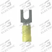 PANDUIT StrongHold(TM) EV10-14FB-Q Loose Piece Fork: Yellow, Vinyl, 1/4 in Stud Size, Std Fork. Key specifications — Barrel Style: Funnel Entry; Manufacturer Part Number: EV10-14FB-Q; Brand: PANDUIT; Series: EV10.