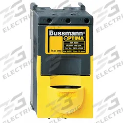 BUSSMANN Fuse Block: Finger-Safe, 3 Pole, 600 V AC, DIN Rail/Panel Mounting, Box Lug Termination (MPN OPM-1038RC). Key specifications — Brand: BUSSMANN.