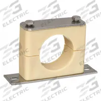 BEHRINGER PIPE SYSTEMS Beta Clamp: Smooth Bore, 316 Stainless Steel Clamp, Santoprene Cushion (MPN BSBX6150-SP)