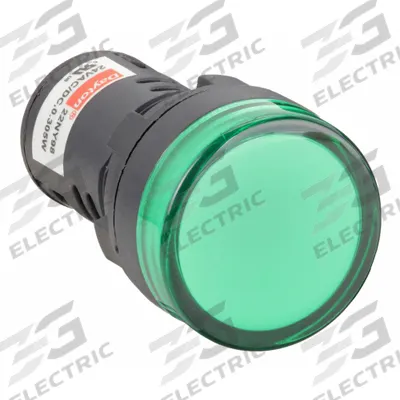 Dayton Raised Panel Light: 22 mm Panel Mounting Hole Dia, LED - LED Indicator Pilot Lights