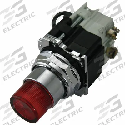 EATON Pilot Light: 30 mm Panel Mounting Size, Red, Incandescent - Incandescent Pilot-Lights