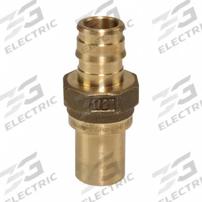 UPONOR Barbed Fitting Adapter: 1/2 in ID x 1/2 in Pipe Size, Barbed x Press-fit - Expansion Brass Barbed Tube Fittings