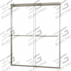 FOREMOST Shower Door: 38 in Min. Door Wd, 42 in Max. Door Wd, 65 in Overall Ht, Clear Tempered Glass (MPN CVSS4265-CL-BN). Key specifications — Brand: FOREMOST; Door Frame Finish: Brushed Nickel.