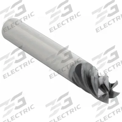 WIDIA HANITA Square End Mill: Carbide, AlTiN Coated, 5 Flute, 3/8" Mill Dia, 1" LOC - Fast-Cutting Carbide Square End Mills for Stainless Steel & Super Alloys
