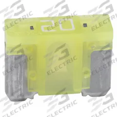 BUSSMANN Automotive Fuse: ATM-LP Series, Fast-Acting, 20 A, 32 V DC, Non-Indicating, 5 PK (MPN ATM-20LP). Key specifications — Series: ATM-LP; Brand: BUSSMANN; Fuse Profile: Low-Profile (Shorter Height).