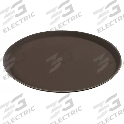 CARLISLE Serving Tray: Plastic, Black, 16 7/16 in Overall Wd, 1 in Overall Ht - Non-Skid Server Trays