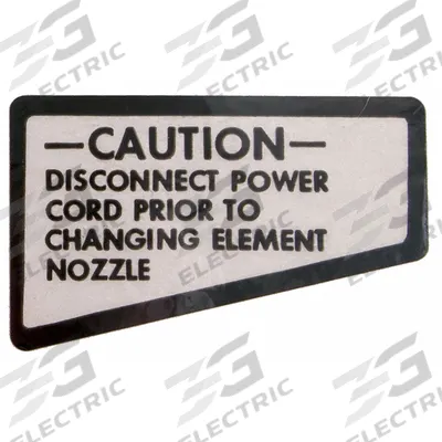 MASTER APPLIANCE Warning Label English: For 1UMK3/5HC24/5PYR3 - Master Appliance Power Tool Parts