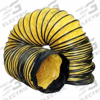AMERIC Ventilation Duct: 8 in Dia, 15 ft Lg, For Use With VAF1500A, Yellow, PVC Coated Polyester (MPN AM-DS0815). Key specifications — Material: PVC Coated Polyester; Standards: UL-94-VO; Color: Yellow; For Use With: VAF1500A; Includes: Quick Connect; Conductive Material Construction: No; Brand: AMERIC.