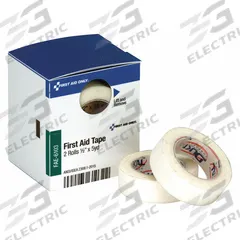 FIRST AID ONLY First Aid Kit Refill: White, 5 yd Roll Lg, 1/2 in Tape Wd, Refill (MPN FAE-6103). Key specifications — Unitized: Unitized; Brand: FIRST AID ONLY; Manufacturer Part Number: FAE-6103; Elasticity: Non-Elastic; Sterility: Non-Sterile; Adhesiveness: Adhesive; Latex Content: Latex Free; Standards: ANSI Z308.1-2015.