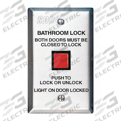 SDC Exit Push Button: 4 3/4 in Ht, 1 in Dp, 2 7/8 in Wd, ADA Compliant, Stainless Steel - Push-to-Exit Buttons
