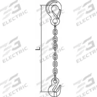PEWAG Chain Sling: 1/2 in Chain Trade Size, 120 Chain Grade, Grab Hook/Sling Hook, Steel, Fixed (MPN 13G120SSG/5). Key specifications — attr994018: Sling Hook; attr994034: PEWAG.