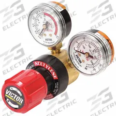 VICTOR Specialty Gas Regulator: Single Stage, CGA 200 Inlet, 3/8"-24 LH Outlet, 15 psig, Acetylene (MPN 0781-4240). Key specifications — Brand: VICTOR; Manufacturer Part Number: 0781-4240; Diaphragm Material: Neoprene; Outlet Connection: 3/8"-24 LH; Inlet Connection: CGA 200.