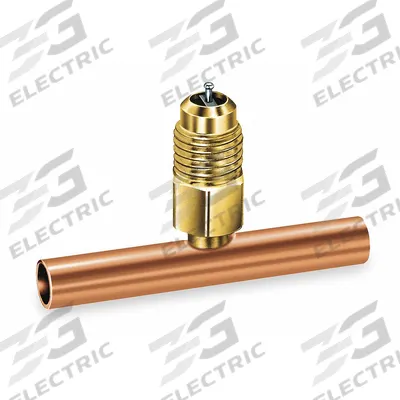 JB INDUSTRIES Access Valve Tee: Access 1/4 in Male SAE, Line 1/4 in Sweat Female, 3 1/4 in Lg - Single-Connection Access Valves