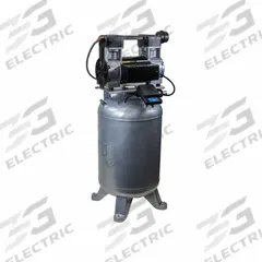 GAST Electric Air Compressor: 2 hp, 1 Stage, Hot Dog, 2 gal, 8.9 cfm, 125 psi, Oil-Less, Base Model (MPN 120R-200S). Key specifications — attr48430: GAST; attr48445: 60 Hz; attr48448: 24 in Flexible Hose Connector; attr48450: 208-240V AC; attr48474: Single; attr48487: Horizontal.