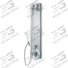 BRADLEY Shower Faucet Panel: S23, 37 5/8 in Overall Ht, 6 3/4 in Overall Wd, 3 1/8 in Overall Dp (MPN S23-1061). Key specifications — Brand: BRADLEY.
