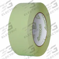 AMERICAN Masking Tape: GM, Green, 1 7/16 in Roll Wd, 60 yd Overall Roll Lg, 5.3 mil Thick, Rubber (MPN GM3655). Key specifications — Series: GM; Brand: AMERICAN; Backing Material: Crepe Paper; For Location: Indoor/Outdoor; For Surface Type: Polyethylene (PE); Manufacturer Part Number: GM3655.