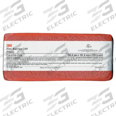 3M Firestop Pillow: 9 in Overall Lg, 4 in Overall Wd - Firestop Pillows