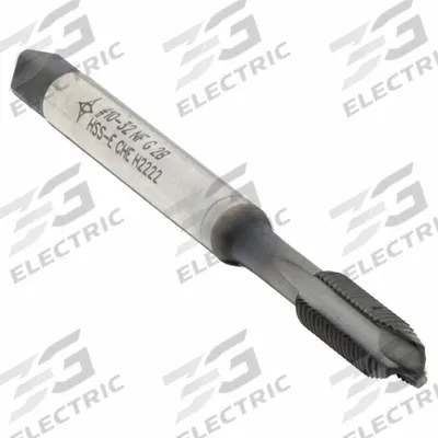 CLEVELAND Spiral Point Tap: #10-32 UNF, 2B, 3 Flute, Plug Chamfer - Spiral-Point Taps for Steel & Stainless Steel