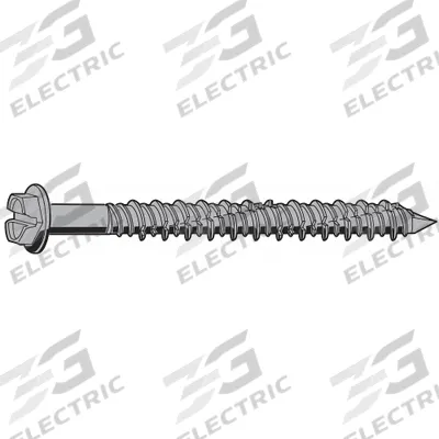 APPROVED VENDOR Concrete Anchor Screw: 2 3/4 in Overall Lg, 3/16 in Dia, Steel, Blue Ruspert - Hex-Head Screw Anchors