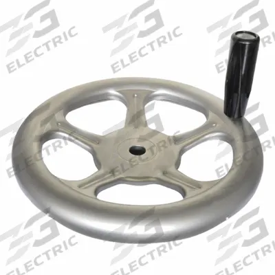 JW WINCO Spoked Hand Wheel: Spoked, Revolving Handle, 316 Stainless Steel, 17 mm Bore - Spoked Hand Wheels with Revolving Handle