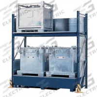 DENIOS IBC Storage Rack and Sump: 55 in L x 55 in x x 120 in, 385 gal Spill Capacity, For 4 IBC (MPN K34-4610). Key specifications — Brand: DENIOS.