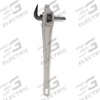 WESTWARD Offset Pipe Wrench: Aluminum, 2 1/2 in Jaw Capacity, Serrated, 18 in Overall Lg, I-Beam (MPN 1XJZ8). Key specifications — attr309808: I-Beam; attr309815: Aluminum; attr324941: WESTWARD.