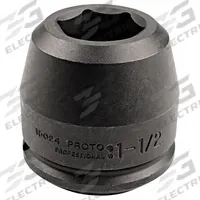 PROTO Impact Socket: 1 1/2 in Drive Size, SAE, 4 3/16 in Socket Size, 6-Point, Std, Black Oxide (MPN J15067). Key specifications — attr1215501: PROTO; attr1215515: Black Oxide; attr1215518: 4-3/16 in.