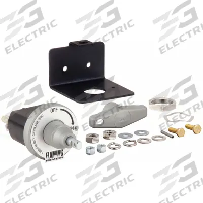 FLAMING RIVER Battery Disconnect Switch: Big Switch With Lock-Out, Negative, 24V - Battery Disconnect Switches
