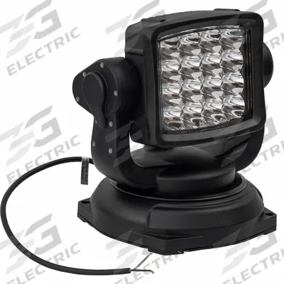 BUYERS PRODUCTS Spotlight: Square, Spot, LED, Handheld Remote, Screw, Blunt Cut Wires - Vehicle Remote-Controlled Spotlights