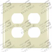 LEGRAND Wall Plate: Duplex Outlet, 2 Gang, Ivory, Jumbo Size (MPN TPJ82I). Key specifications — Brand: LEGRAND; Material: Nylon.