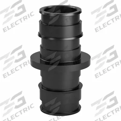 ZURN Barbed Fitting Coupling: 39/64 in ID x 39/64 in ID x 3/4 in Pipe Size, Barbed - Expansion Polymer Barbed Tube Fittings