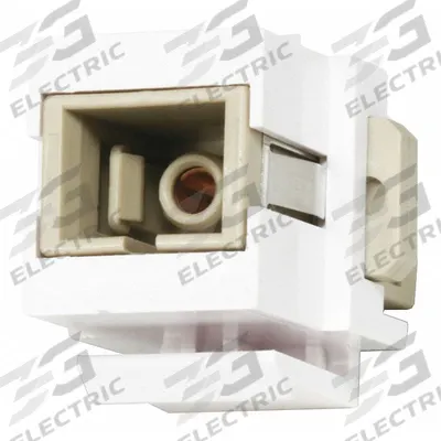 MONOPRICE Fiber Optic Keystone Jack: Coupler, Fiber Optic Couplers, 1 Ports, White