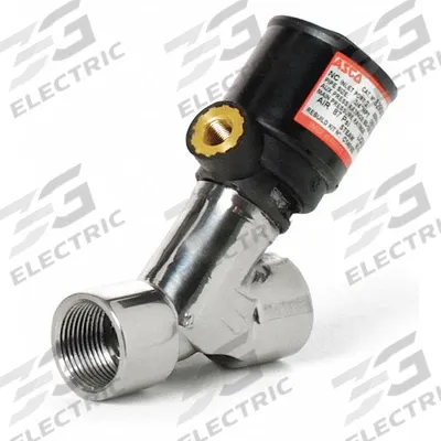 ASCO Angle Body Piston Valve: 2-Way, Normally Closed, 3/8 in Pipe Size - 2-Way/2-Position, Normally Closed Air-Operated Valves