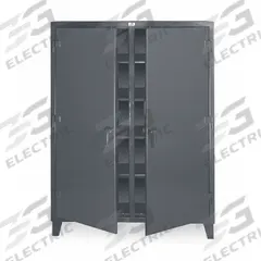 STRONG HOLD Storage Cabinet: 48 in x 24 in x 78 in, 8 Adj Shelves, 2 Doors, Legs, Dark Gray, Swing (MPN 46-DS-248). Key specifications — Brand: STRONG HOLD; Base Type: Legs; Cabinet Color: Dark Gray; Frame Assembled: Assembled.
