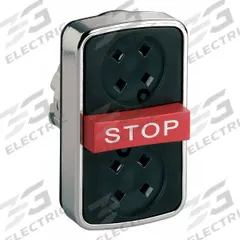 SCHNEIDER ELECTRIC Multihead Operator: Non-Illuminated, 3 Button, Flush Profile, 22 mm Mounting Size (MPN ZB4BA791). Key specifications — attr211308: SCHNEIDER; attr1026606: Momentary/Momentary/Momentary; attr1026618: Stop; attr1026638: XB4; attr1063632: Metallic.