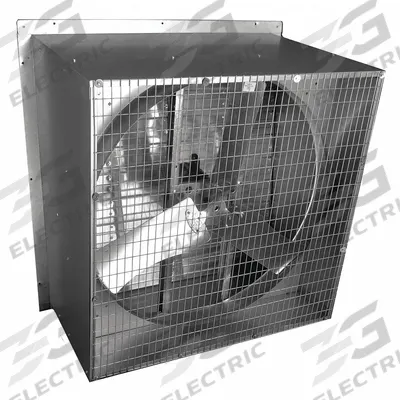 Dayton Agricultural Exhaust Fan: Direct Drive, 36 in Blade, 1/2 hp, Totally Enclosed Air Over - Direct-Drive Slant-Wall Exhaust Fans